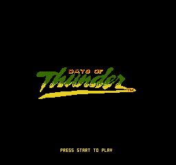 Days of Thunder (Europe) Title Screen